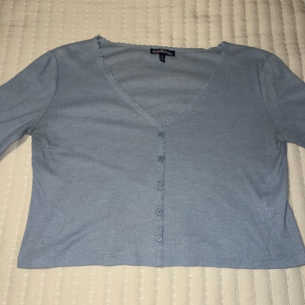 Blue Button Up Long Sleeve